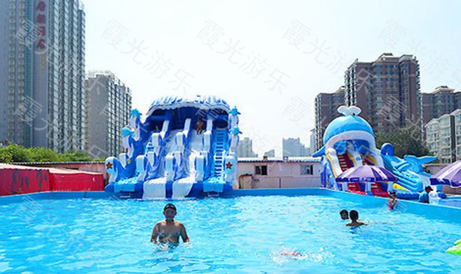 深圳蓝鲸充气游泳池